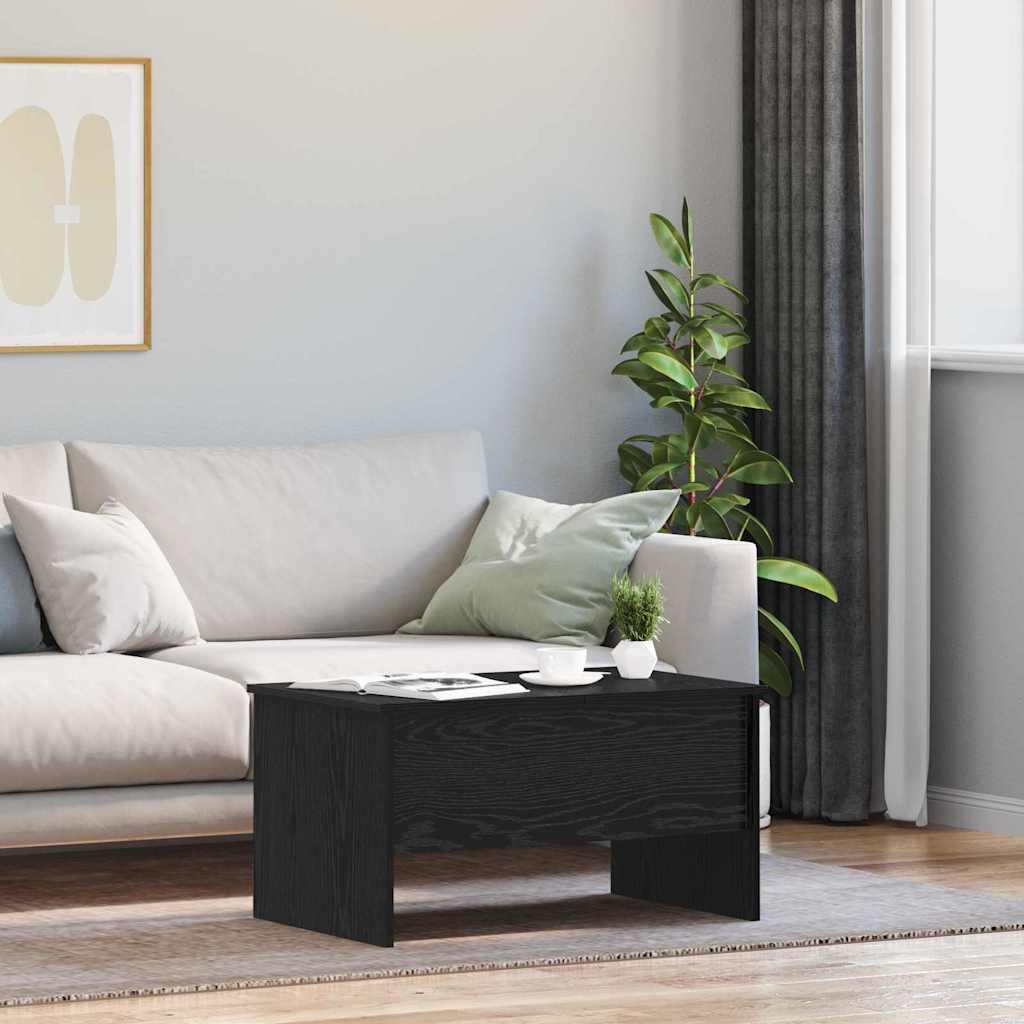 Sofabord Sort eg 80 x 50,5 x 42,5 cm Konstrueret træ