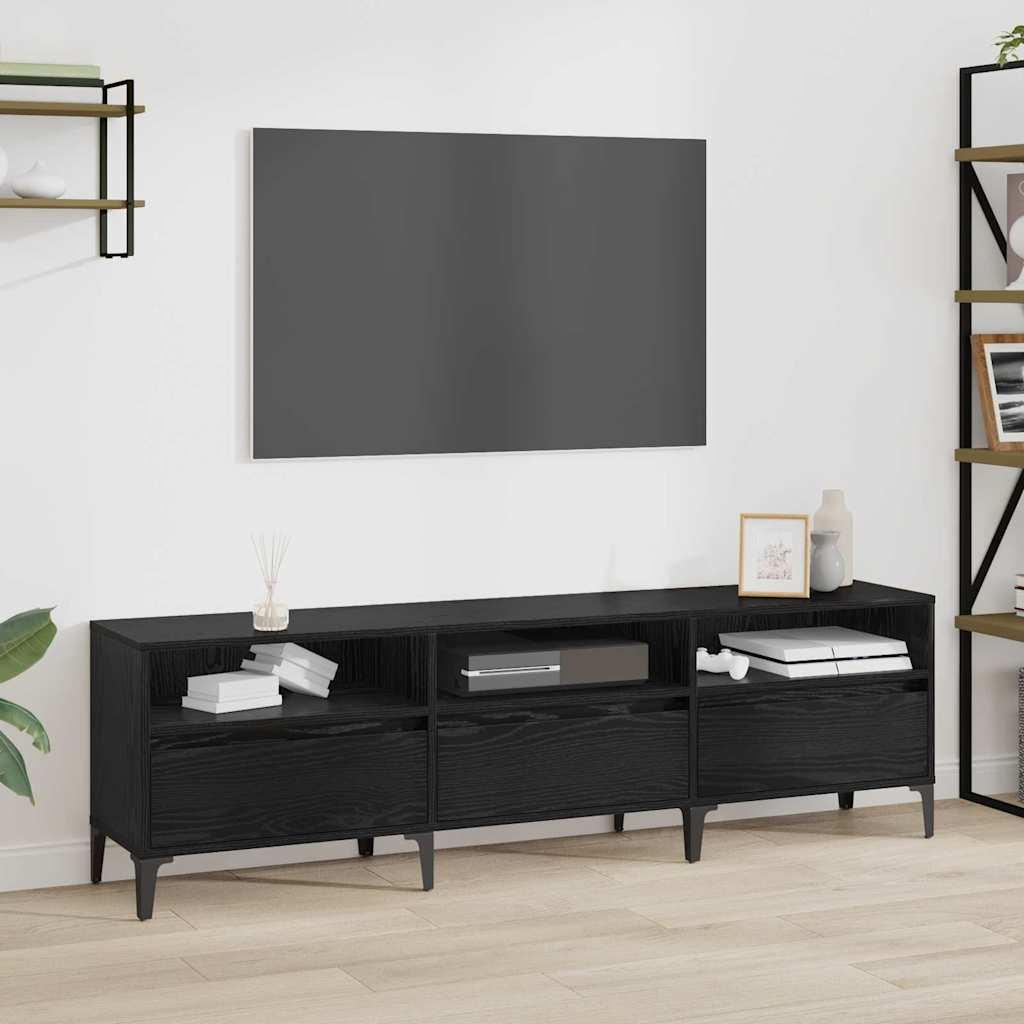 TV-skab Sort eg 150 x 30 x 44.5 cm Konstrueret træ