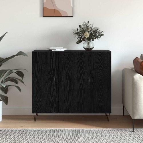 Skænk i sort eg 90 x 32,5 x 80 cm