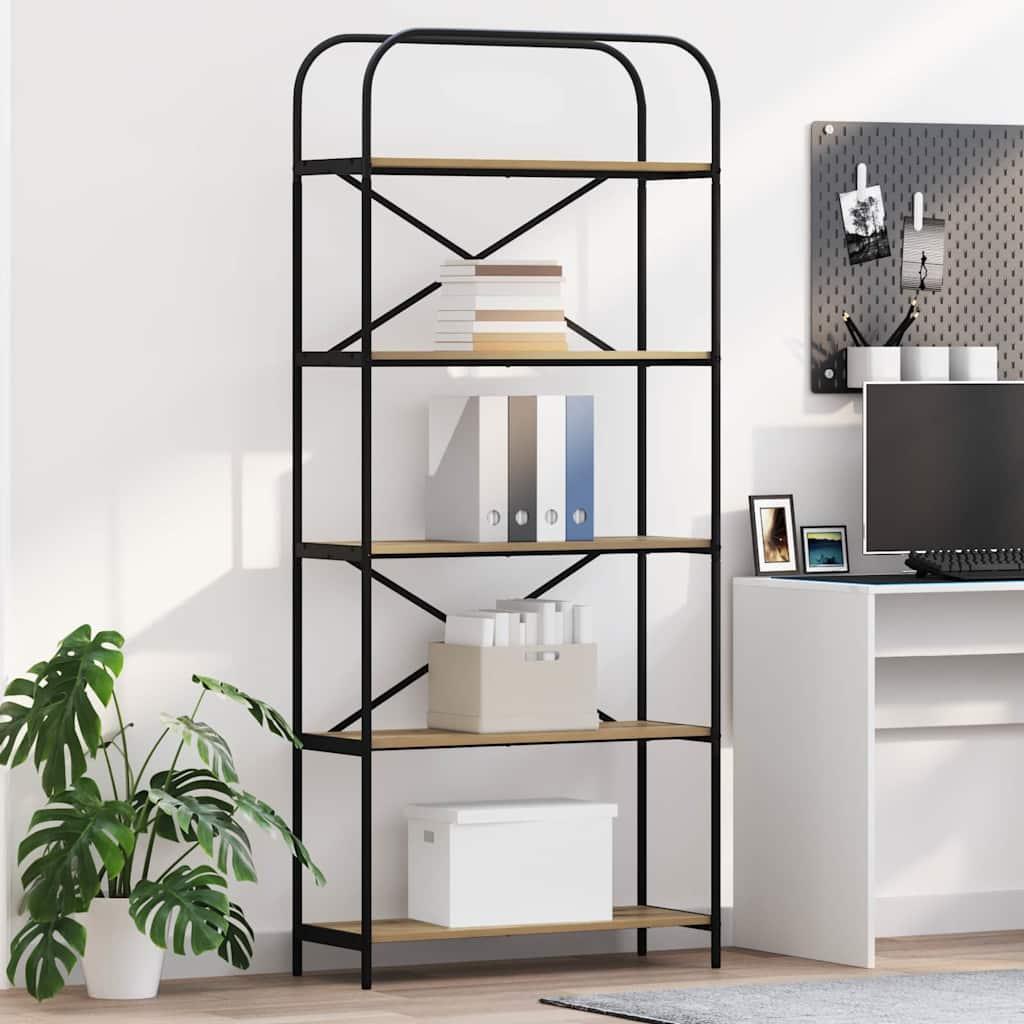 Bogreol artisan eg 80 x 30 x 183 cm Konstrueret træ billede