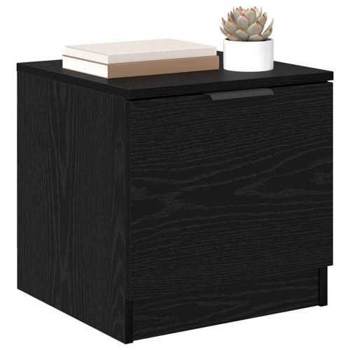 Sengeborde 2 stk. sort eg 40 x 39 x 40 cm