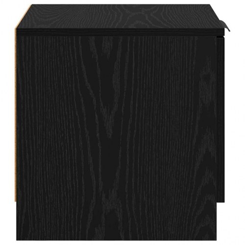 Sengeborde 2 stk. sort eg 40 x 39 x 40 cm