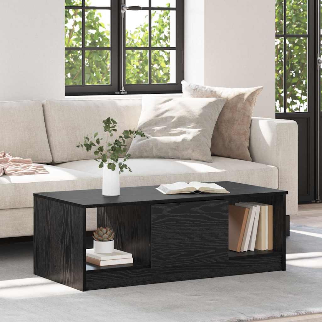 Sofabord Sort eg 100 x 50 x 36 cm Konstrueret træ