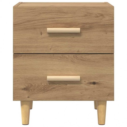 Sengebord i artisan egetræ - 40 x 35 x 47,5 cm