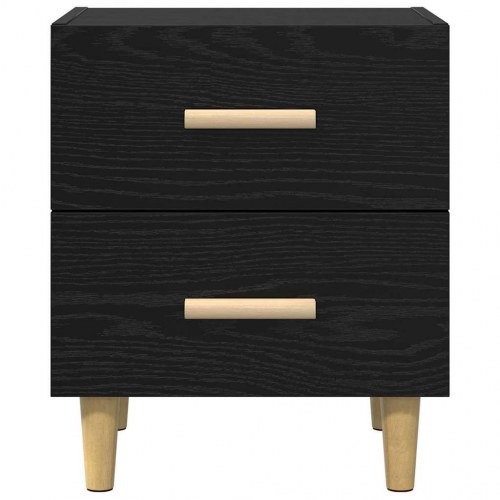 Sengeborde 2 stk. sort eg 40 x 35 x 47,5 cm