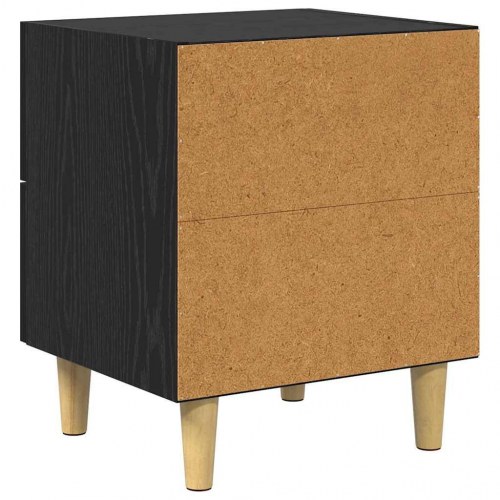 Sengeborde 2 stk. sort eg 40 x 35 x 47,5 cm