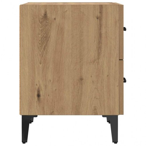 Sengeborde 2 stk. i artisan egetræ 40 x 35 x 47,5 cm