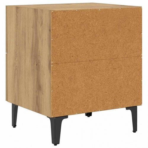 Sengeborde 2 stk. i artisan egetræ 40 x 35 x 47,5 cm
