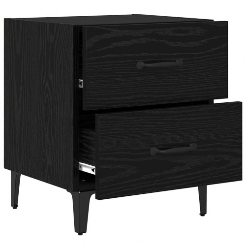 Sengeborde 2 stk. i sort eg - 40 x 35 x 47,5 cm