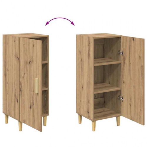 Sideboard i artisan egetræ 34,5 x 34 x 90 cm