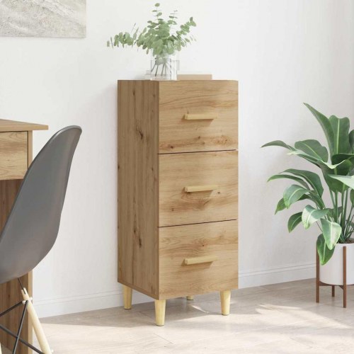 Sideboard med skuffer - artisan eg, 34,5 x 34 x 90 cm