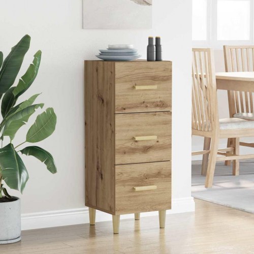 Sideboard med skuffer - artisan eg, 34,5 x 34 x 90 cm