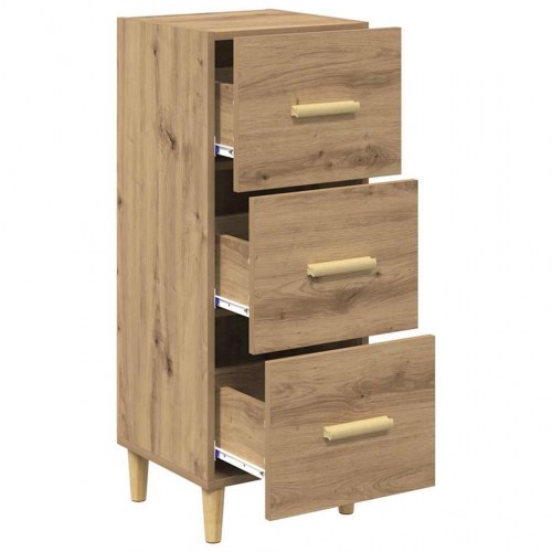 Sideboard med skuffer - artisan eg, 34,5 x 34 x 90 cm