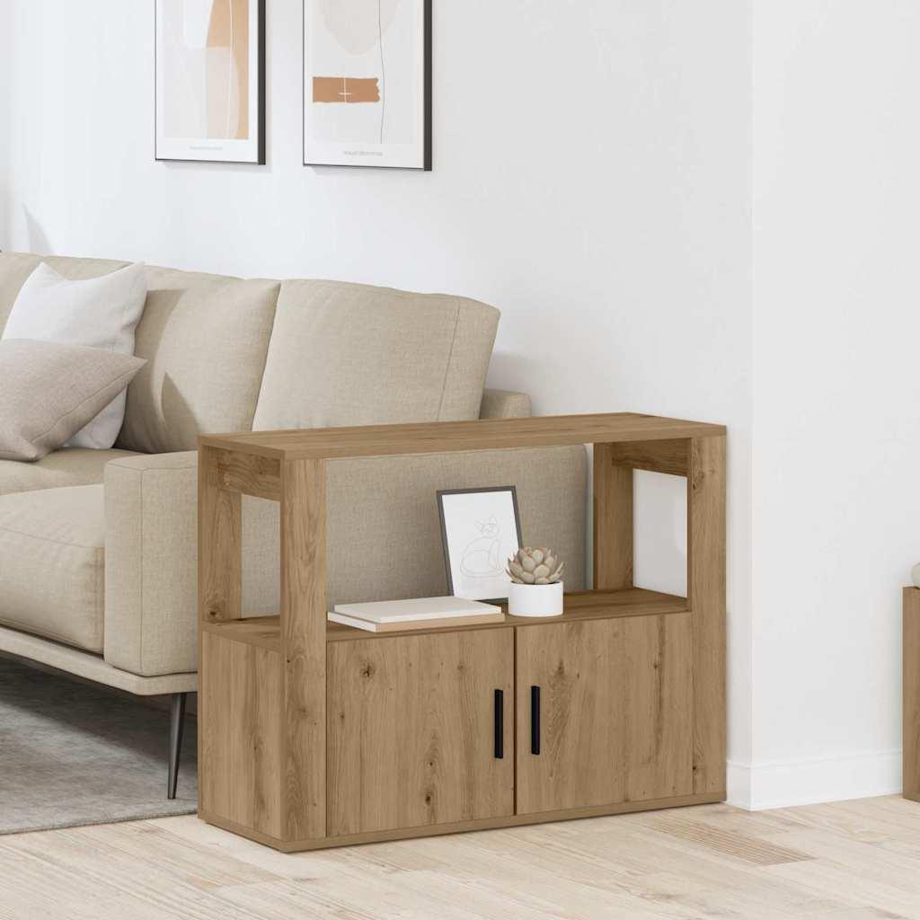 Sidebord artisan eg 80 x 30 x 60 cm Konstrueret træ billede