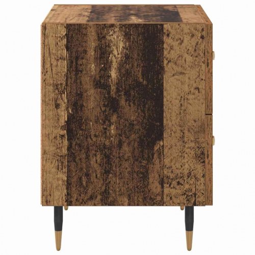 Natskab sæt af 2 - gammelt træ look, 40 × 35 × 47,5 cm, konstrueret træ