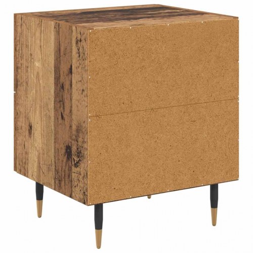 Natskab sæt af 2 - gammelt træ look, 40 × 35 × 47,5 cm, konstrueret træ