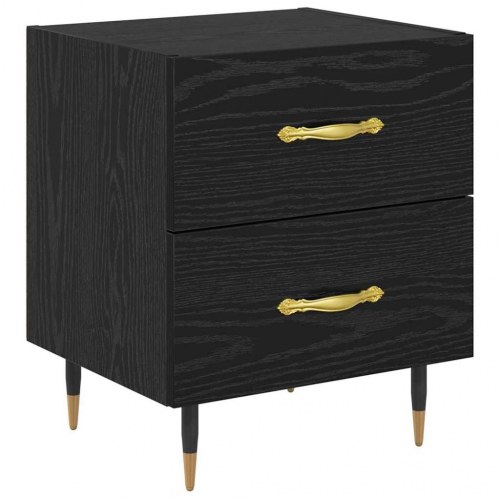 Natskab sæt - 2 stk. i sort eg, 40 × 35 × 47,5 cm, konstrueret træ