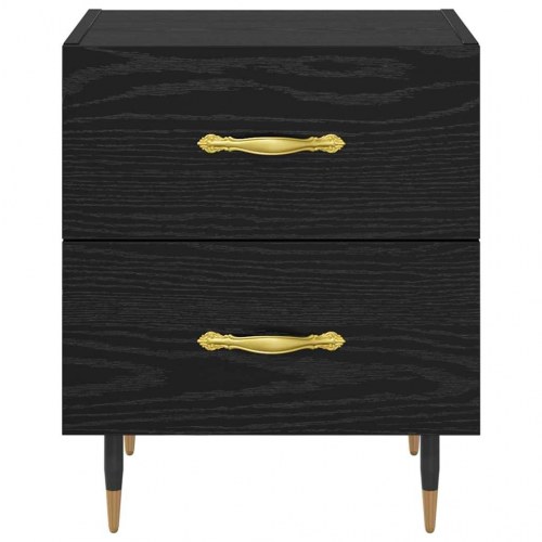 Natskab sæt - 2 stk. i sort eg, 40 × 35 × 47,5 cm, konstrueret træ