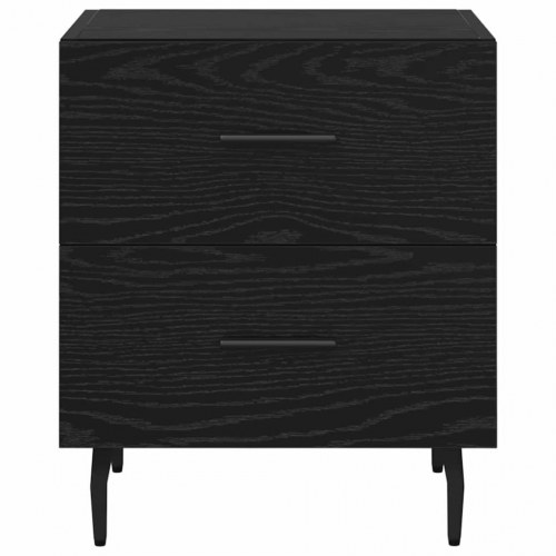 Sengebord sort eg med 2 skuffer - 40 x 35 x 47,5 cm