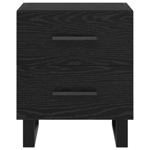 Sengebord i sort eg med 2 skuffer - 40 x 35 x 47,5 cm