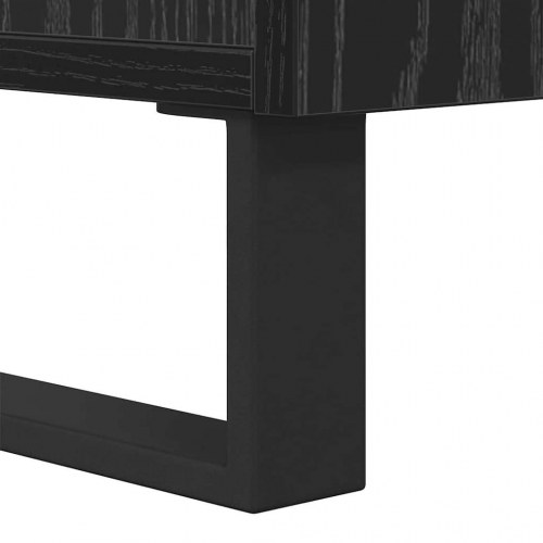 Sengebord i sort eg med 2 skuffer - 40 x 35 x 47,5 cm