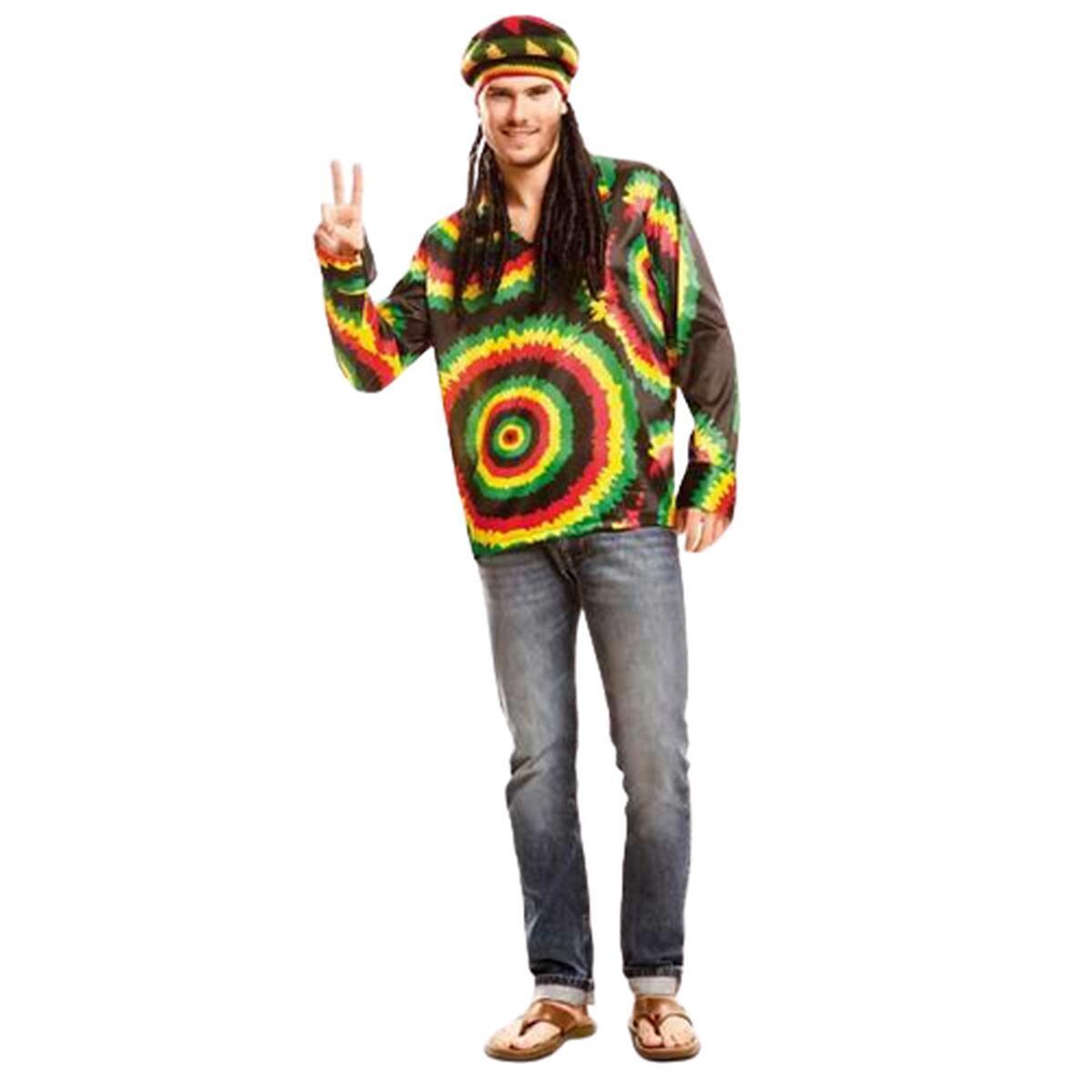 Jamaican voksenkostume T-shirt - M/L, 100 % polyester