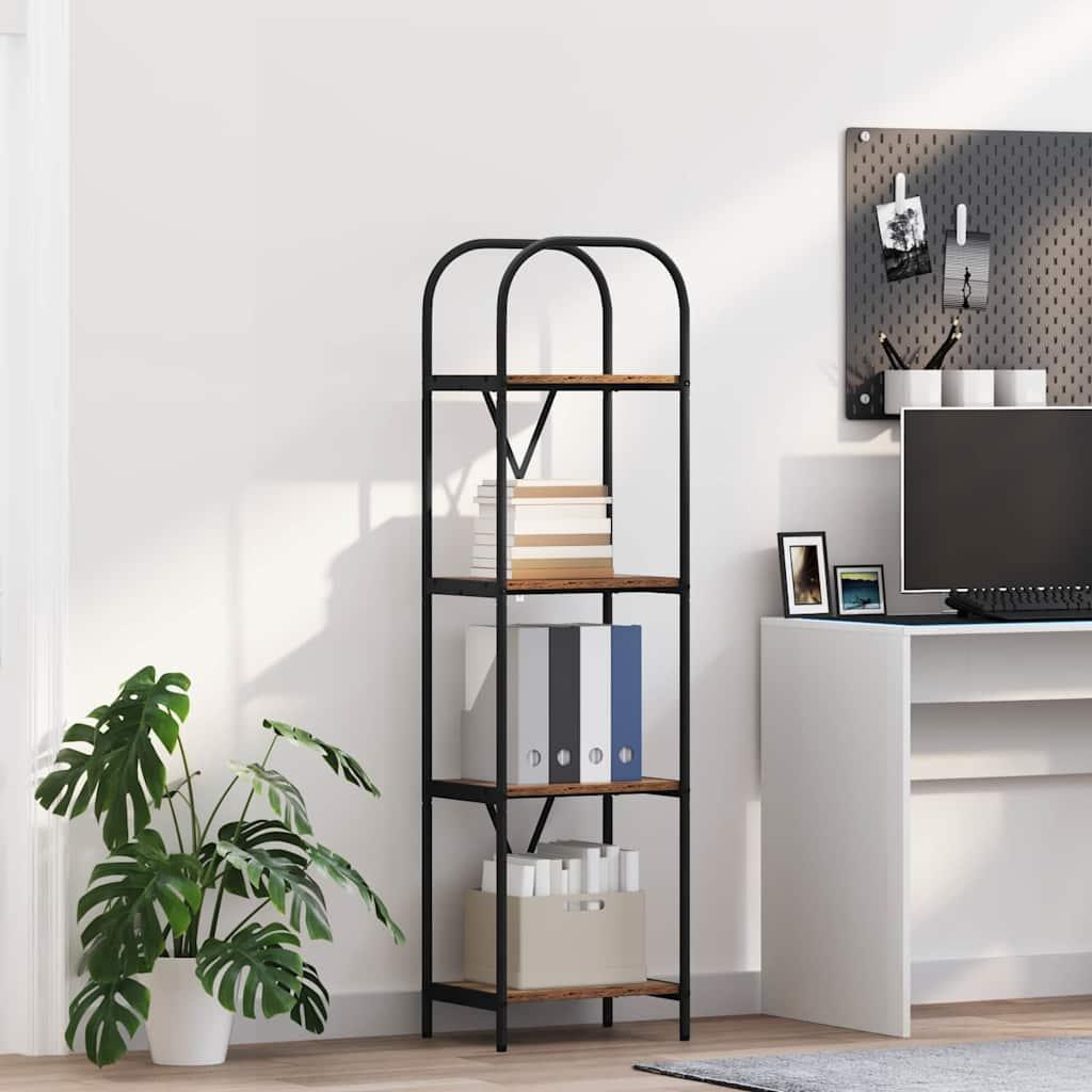 Bogreol Gammelt træ 40 x 30 x 146 cm Konstrueret træ billede