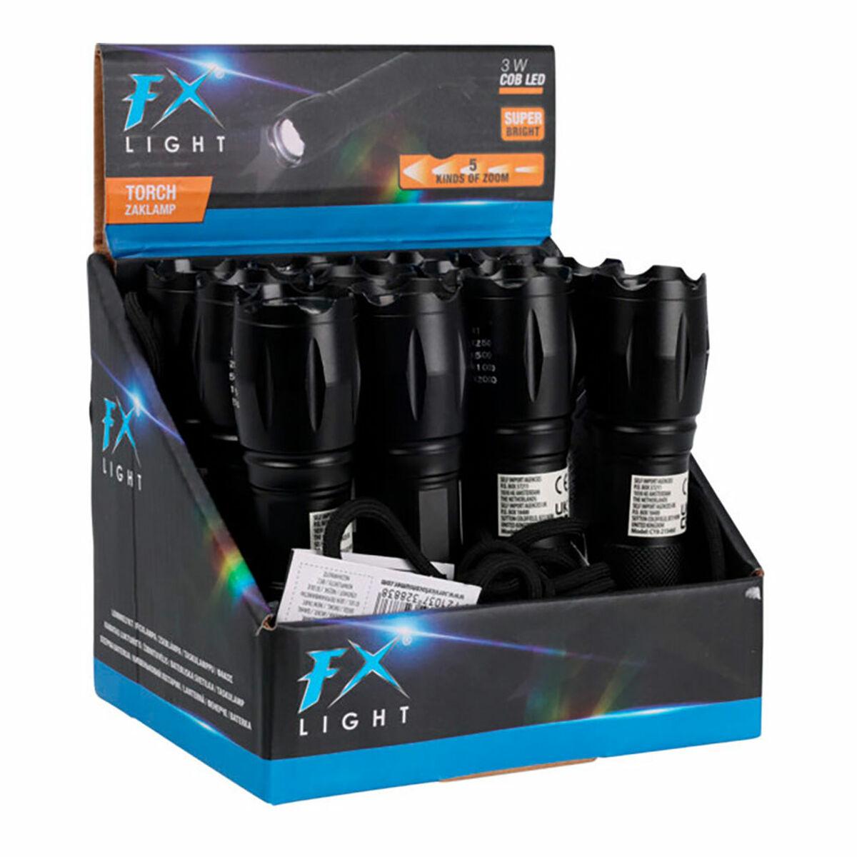 Fx Light LED lommelygte 3 W - 300 lm, sort