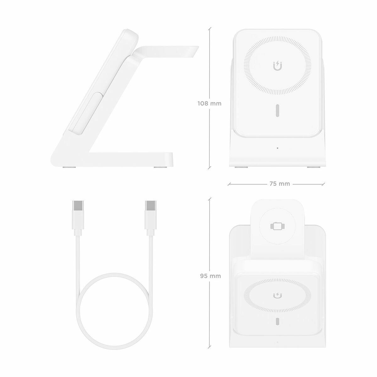 Aisens trådløs oplader ASCH-15W4WC063-W - Hvid 15 W