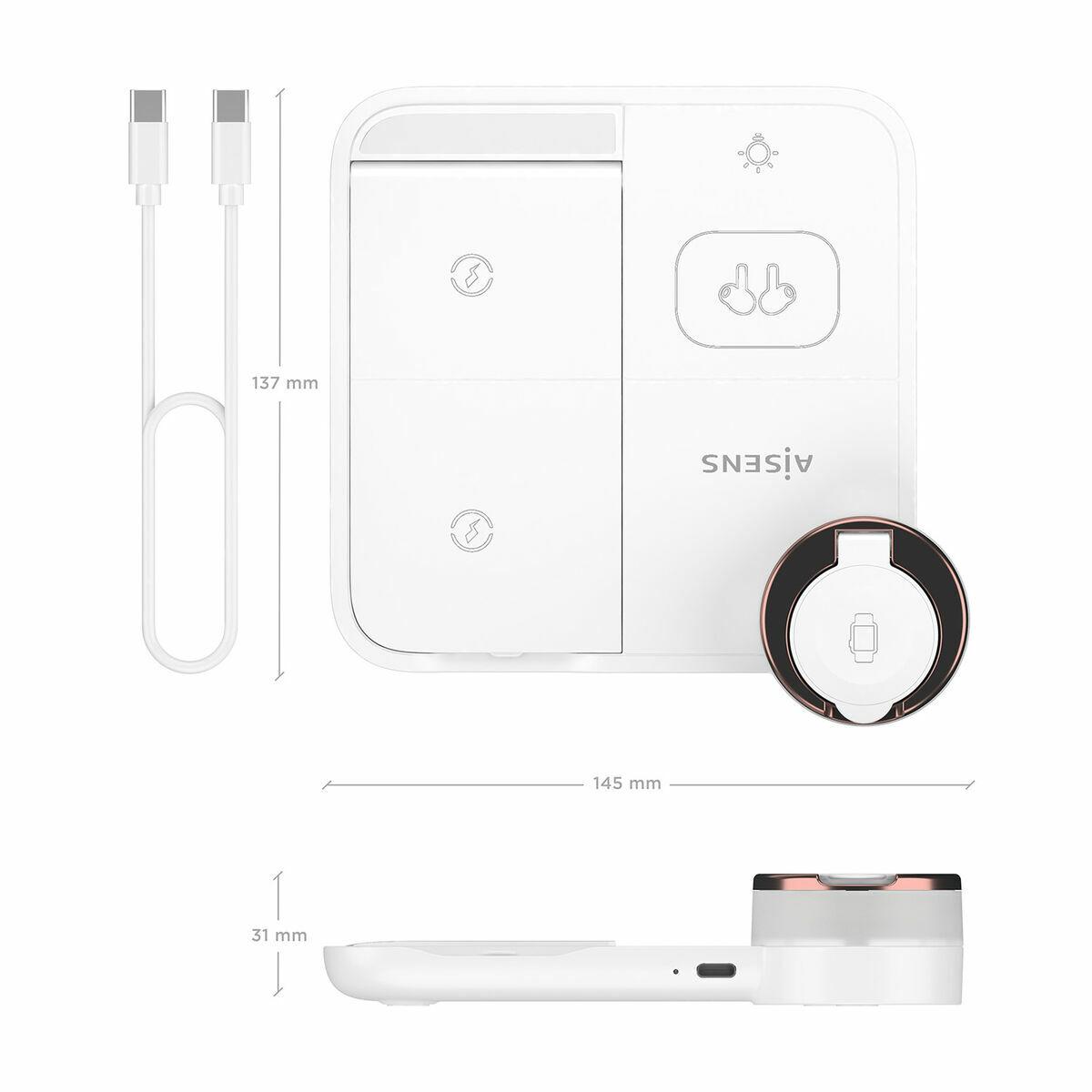 Aisens trådløs oplader ASCH-15W4WC061-W 15 W - Hvid