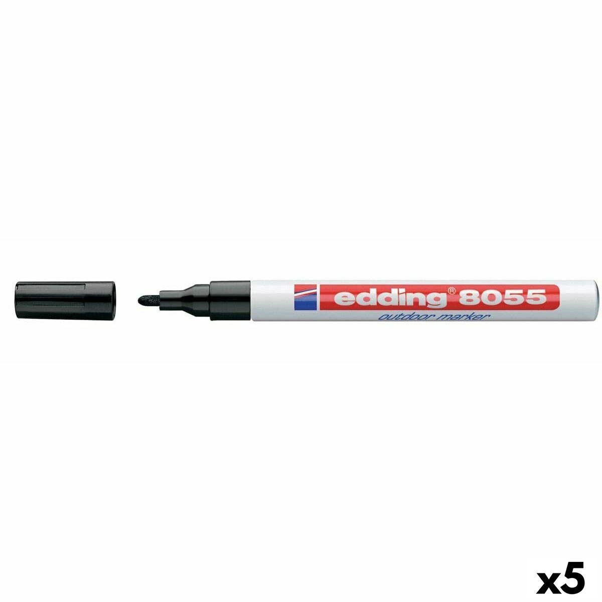 Edding 8055 sprittusch - sort, 1-2 mm (5 stk.)