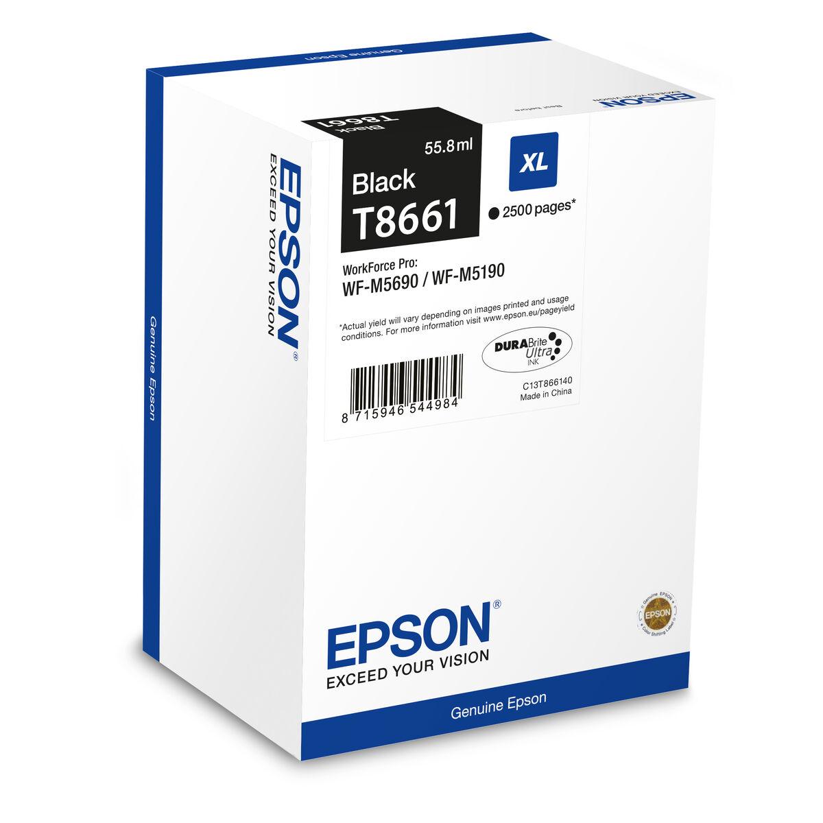 Blækpatron Epson T8661 sort - original XL billede
