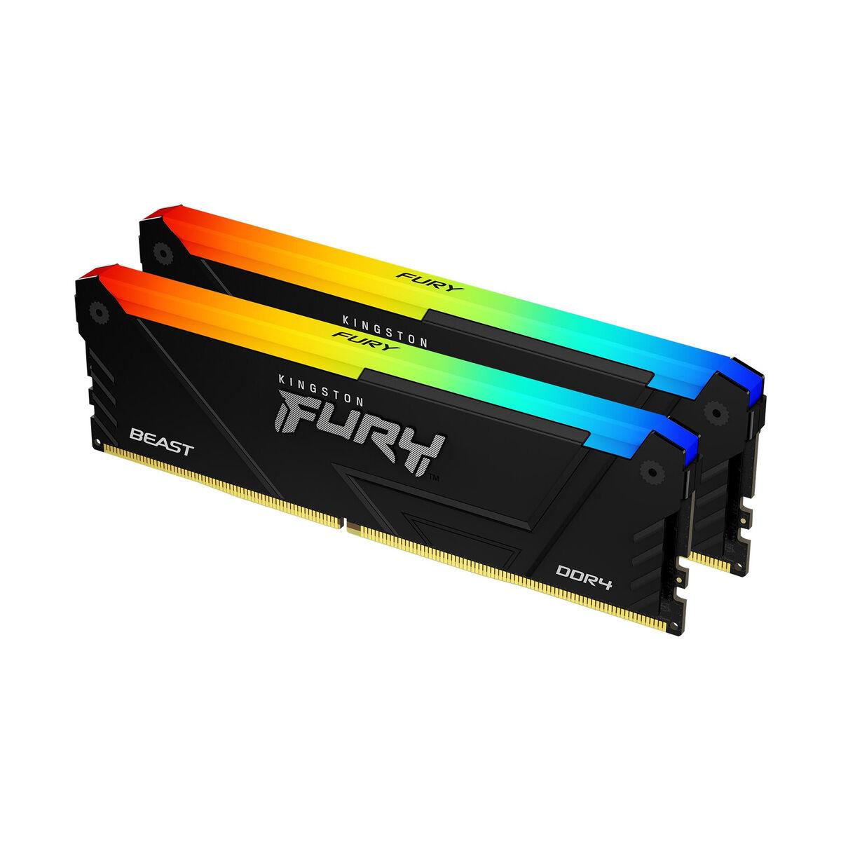Kingston Technology Fury Beast 32gb 3600mt/s Ddr4 Cl18 Dimm (sæt Med 2) Rgb 32gb 1800, 3600mhz Ddr4 288-pin Dimm