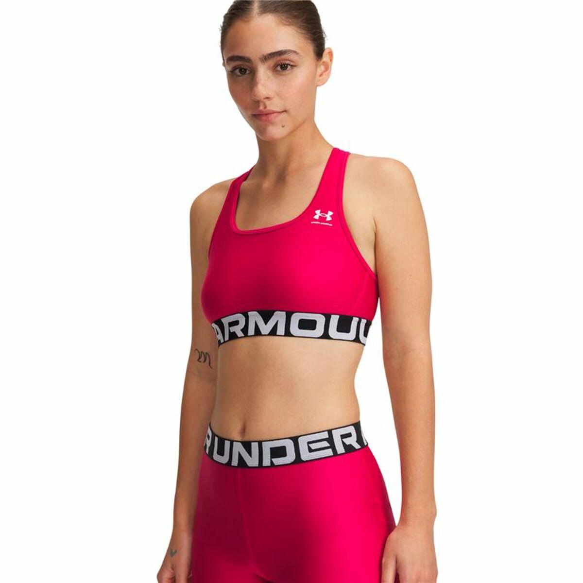 Under Armour sports-bh - HG, højrød, str. L