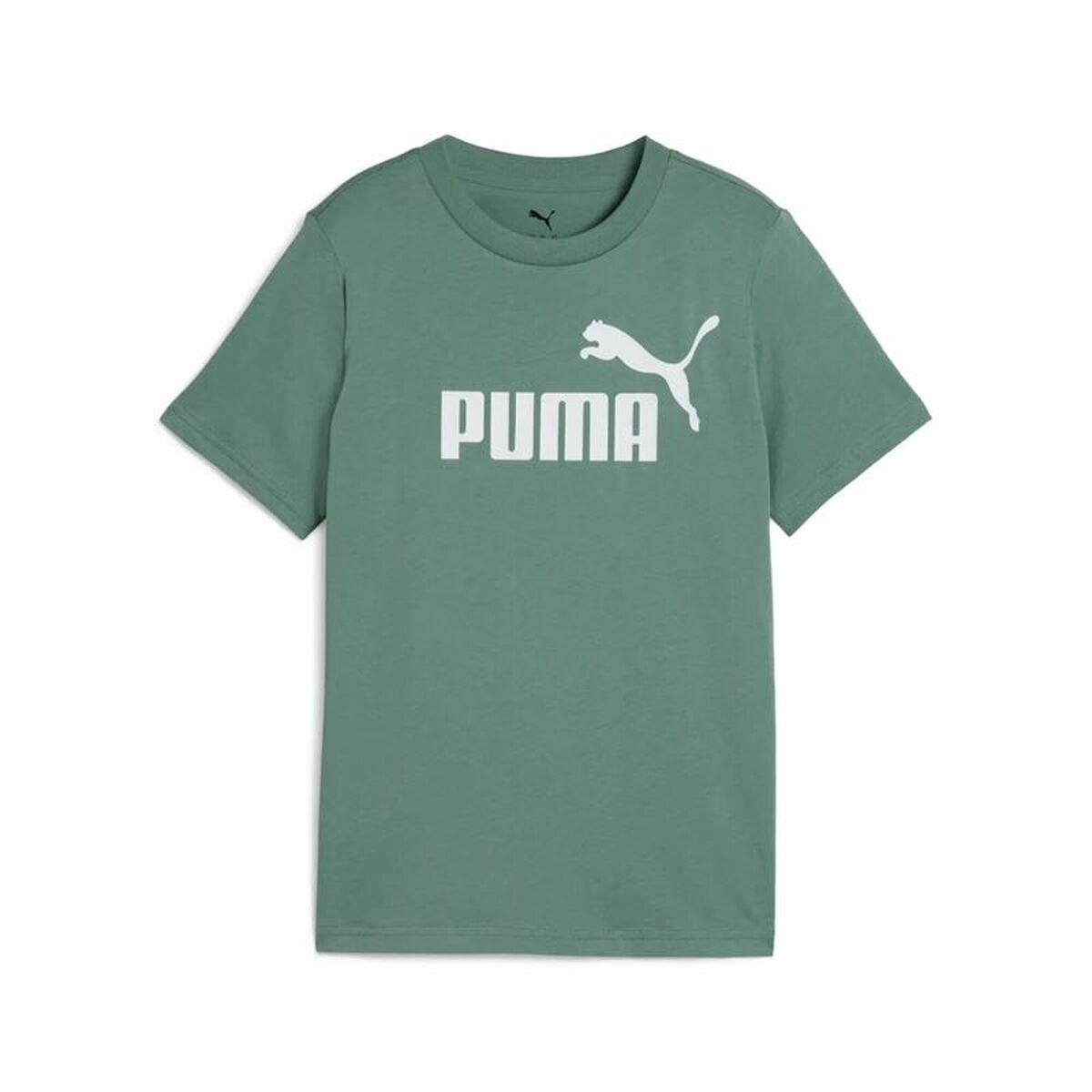 Puma Essentials No. 1 Logo T-shirt til piger - grøn, 9-10 år