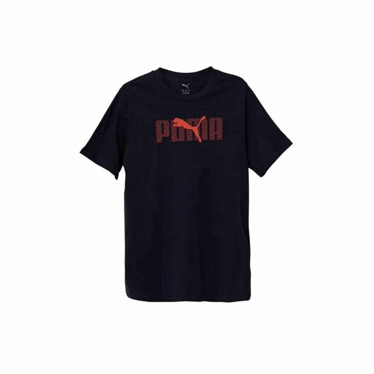 Puma Essentials Logo Lab B T-shirt til børn, marineblå (11-12 år)