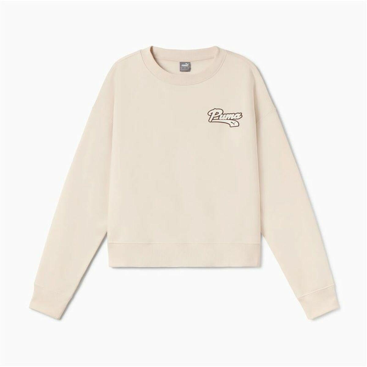Puma Script Crew sweatshirt til kvinder - hvid, str. S