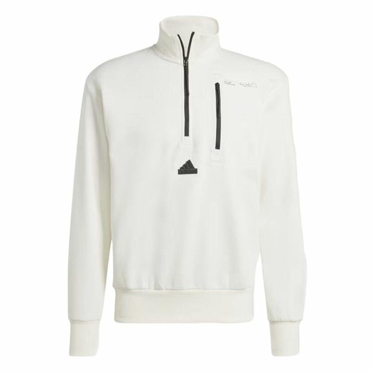 Adidas City ES Fleece Half-Zip sweatshirt - Hvid (XXL)