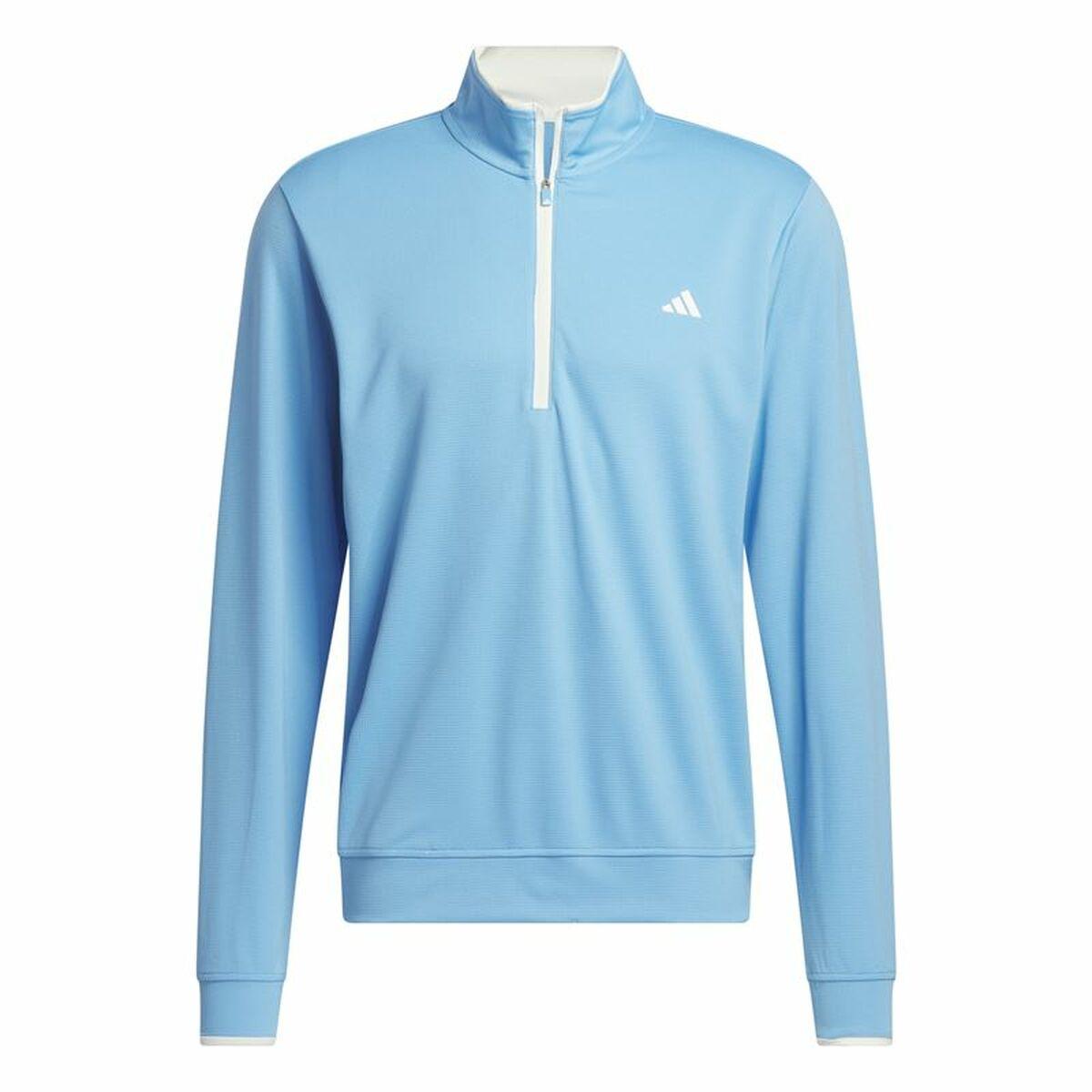 Adidas Lightweight Half‑Zip sweatshirt til mænd - Blå, str. L