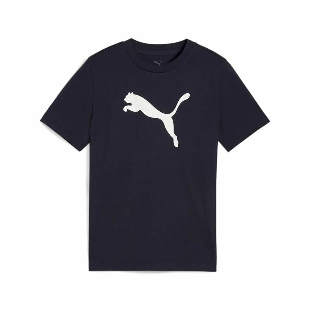 Puma Essentials Cat T-shirt til børn, marineblå (7-8 år)