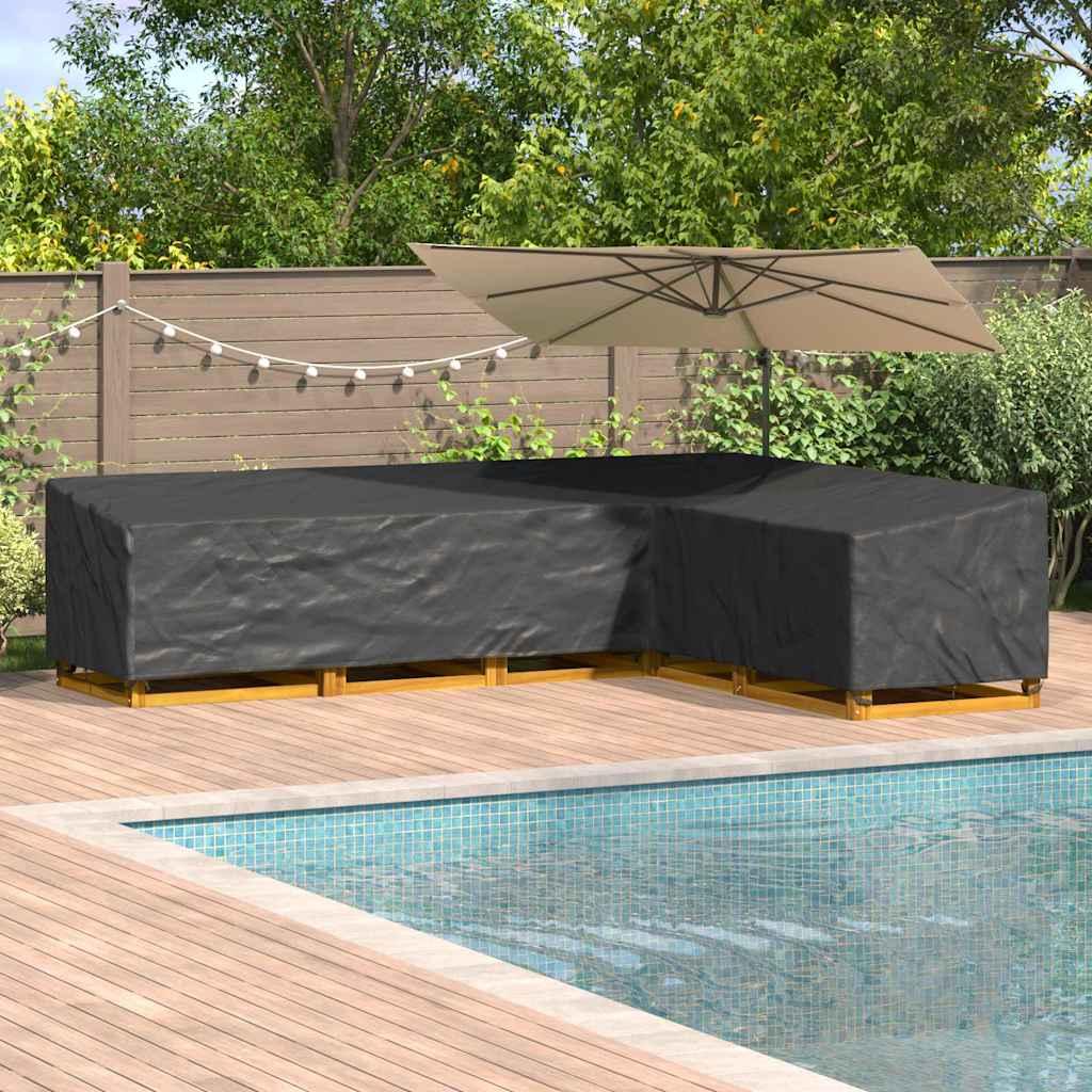 Overtræk til havemøbler Sort 355 x 275 x 80 cm 210D Oxford Stof billede