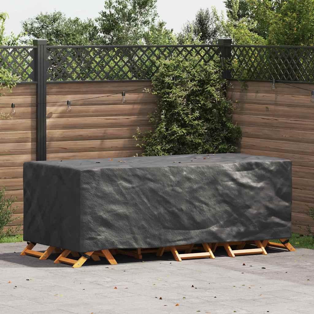 Overtræk til havemøbler Sort 229 x 113 x 73 cm 420D billede