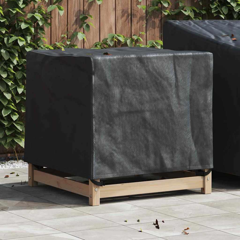 Udendørs møbelovertræk Sort 74 x 74 x 60 cm 420D Oxford Stof billede