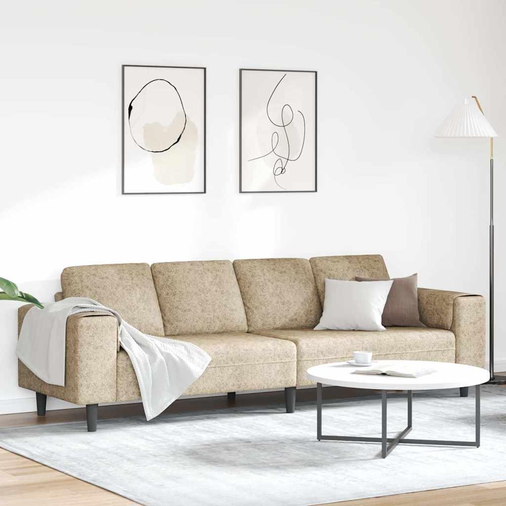 Sofa Sæt Lysegrå Faux suede læder billede