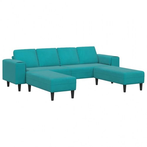 Sofa Sæt Turkis Fløjl