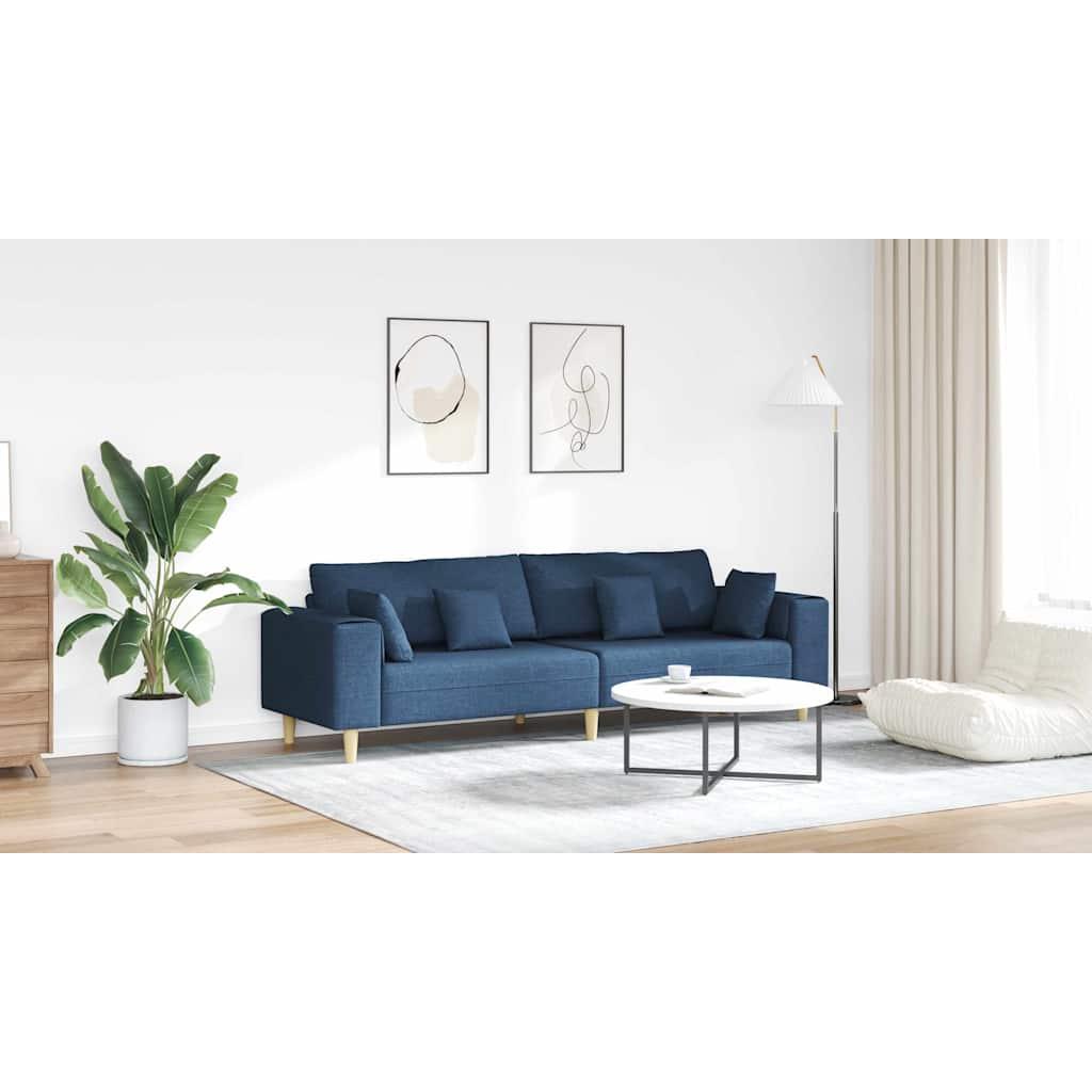 Stof sofa med pude Blå 208 cm Stof