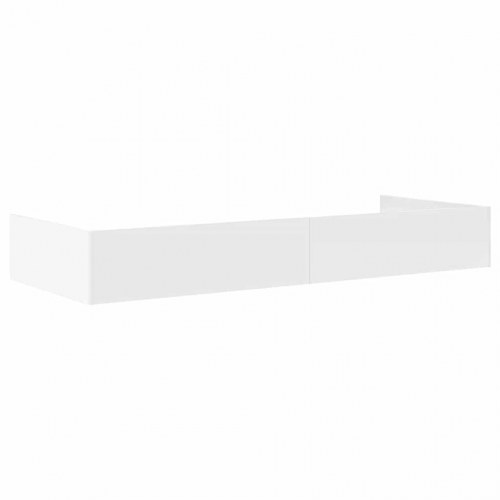 Sengestel med opbevaring, skuffe og dør - hvid 100 x 200 cm