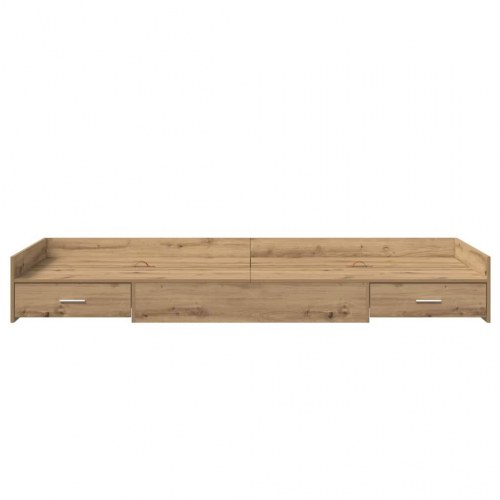 Sengestel med opbevaring - artisan egetræ 80 x 200 cm