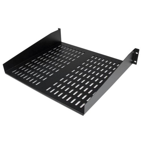 Rack hylde 2U 16" - StarTech CABSHELFV, ventileret, sort