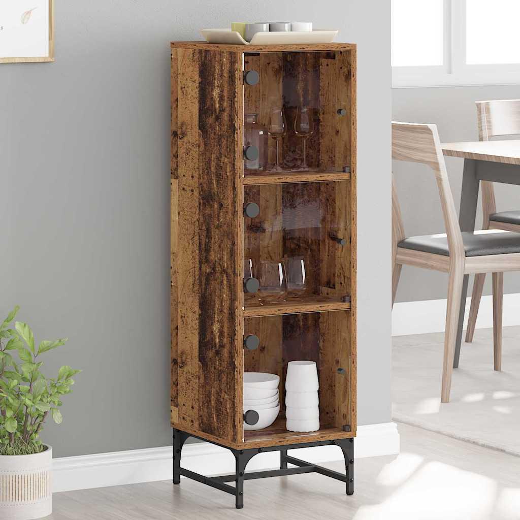 Highboard Gammelt træ 35 x 37 x 117 cm Konstrueret træ